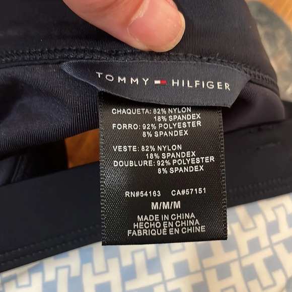 Tommy Hilfiger Bandeau Top Classic Bikini Bottom Swimsuit Navy size M NWT - Picture 13 of 13